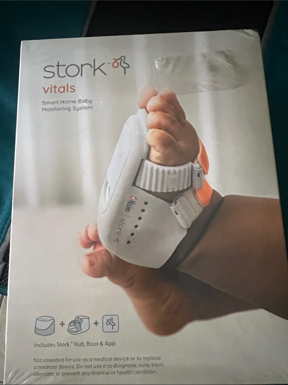 Massimo White and Orange Infant Monitoring Boot
